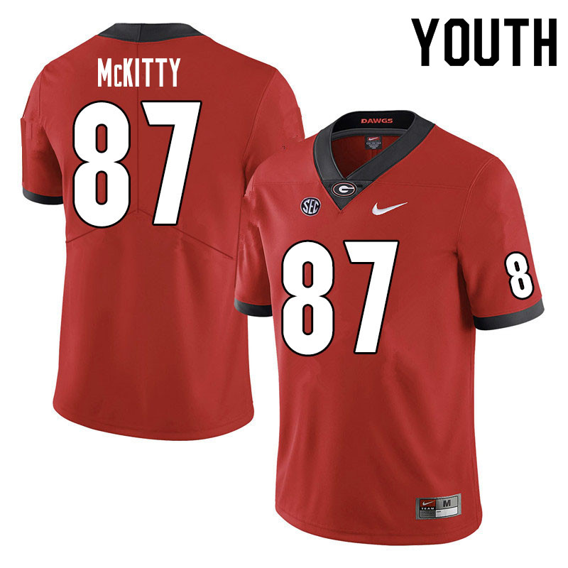 Youth #87 Tre McKitty Georgia Bulldogs College Football Jerseys Sale-Red